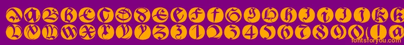 Bastardabuttonsbeta Font – Orange Fonts on Purple Background