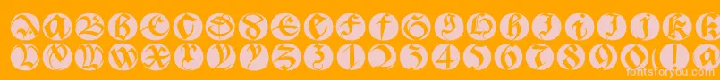 Bastardabuttonsbeta Font – Pink Fonts on Orange Background