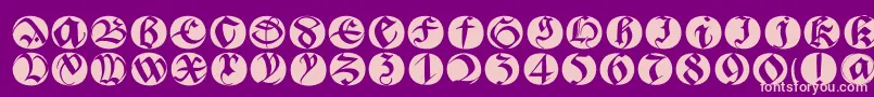 Bastardabuttonsbeta Font – Pink Fonts on Purple Background