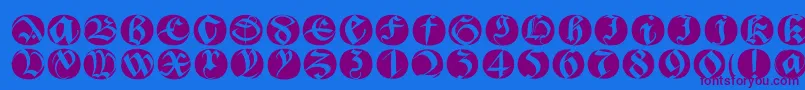 Bastardabuttonsbeta Font – Purple Fonts on Blue Background