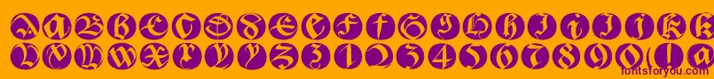 Bastardabuttonsbeta Font – Purple Fonts on Orange Background