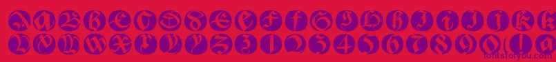 Bastardabuttonsbeta Font – Purple Fonts on Red Background