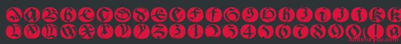Bastardabuttonsbeta Font – Red Fonts on Black Background
