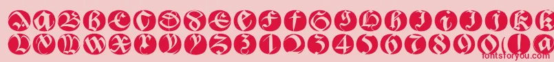 Bastardabuttonsbeta Font – Red Fonts on Pink Background