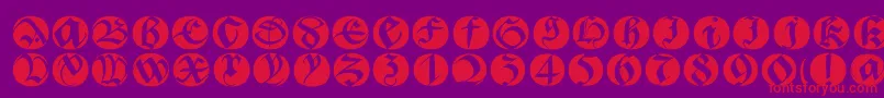 Bastardabuttonsbeta Font – Red Fonts on Purple Background