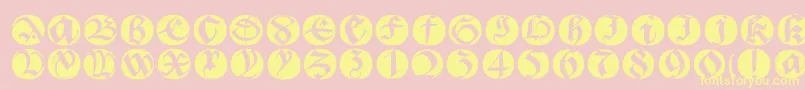 Bastardabuttonsbeta Font – Yellow Fonts on Pink Background