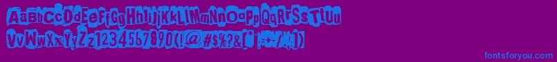 PunkSNotDead Font – Blue Fonts on Purple Background