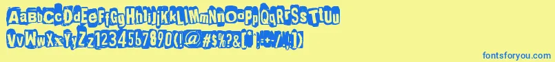 PunkSNotDead Font – Blue Fonts on Yellow Background