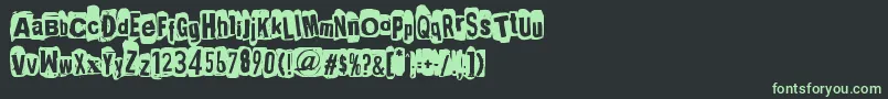 PunkSNotDead Font – Green Fonts on Black Background