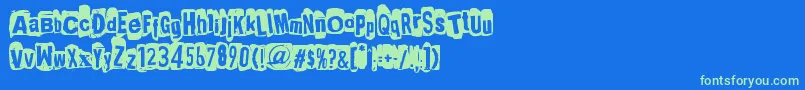 PunkSNotDead Font – Green Fonts on Blue Background