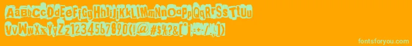 More about PunkSNotDead Font PunkSNotDead Font – Green Fonts on Orange Background