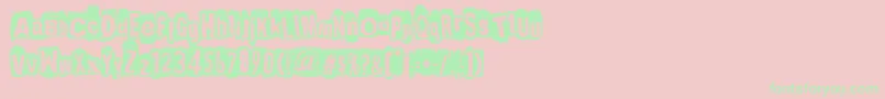 PunkSNotDead Font – Green Fonts on Pink Background