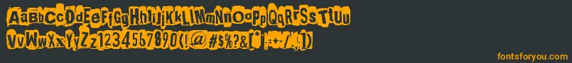 PunkSNotDead Font – Orange Fonts on Black Background