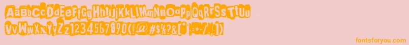 PunkSNotDead Font – Orange Fonts on Pink Background