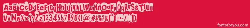 PunkSNotDead Font – Pink Fonts on Red Background