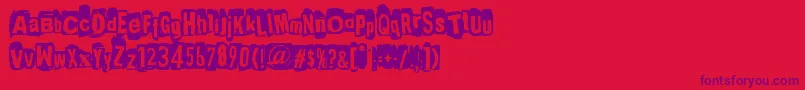PunkSNotDead Font – Purple Fonts on Red Background