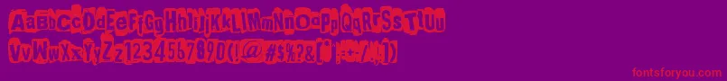 PunkSNotDead Font – Red Fonts on Purple Background