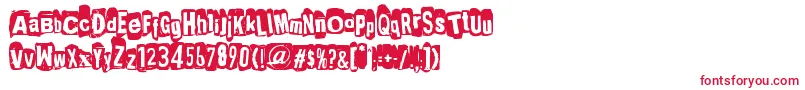 PunkSNotDead Font – Red Fonts on White Background