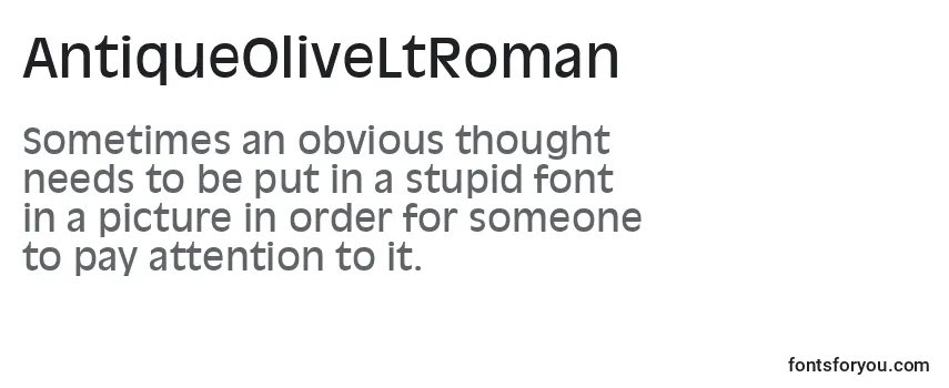Review of the AntiqueOliveLtRoman Font