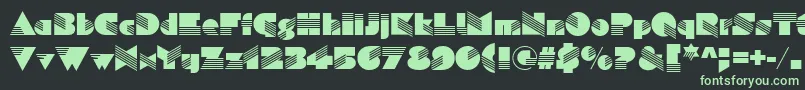 SavannahRegular Font – Green Fonts on Black Background