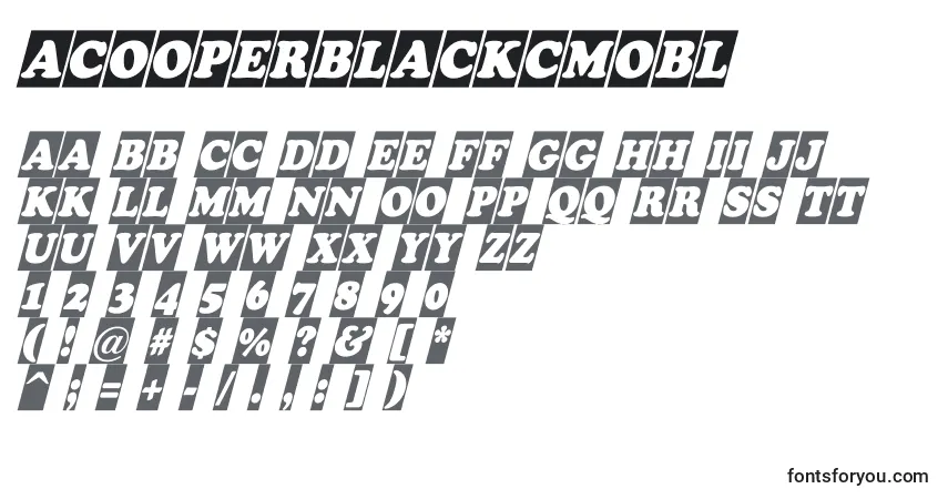 Czcionka ACooperblackcmobl – alfabet, cyfry, specjalne znaki