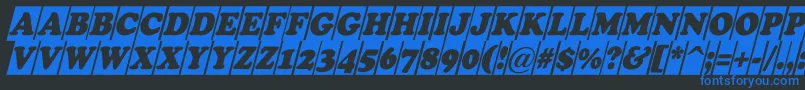 ACooperblackcmobl Font – Blue Fonts on Black Background