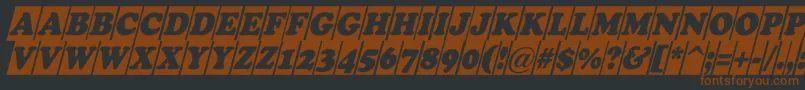 Шрифт ACooperblackcmobl – коричневые шрифты на чёрном фоне