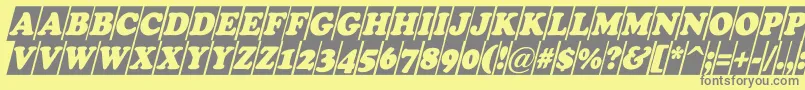 ACooperblackcmobl Font – Gray Fonts on Yellow Background