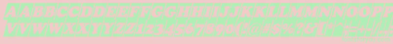 Fonte ACooperblackcmobl – fontes verdes em um fundo rosa