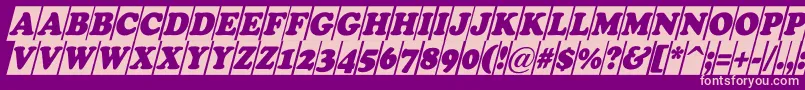 ACooperblackcmobl Font – Pink Fonts on Purple Background