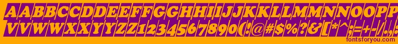 ACooperblackcmobl Font – Purple Fonts on Orange Background