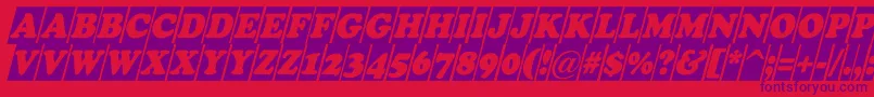 ACooperblackcmobl Font – Purple Fonts on Red Background