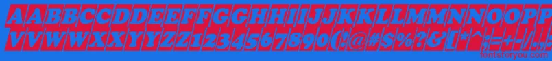ACooperblackcmobl Font – Red Fonts on Blue Background