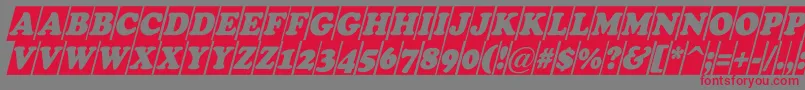 フォントACooperblackcmobl – 赤い文字の灰色の背景