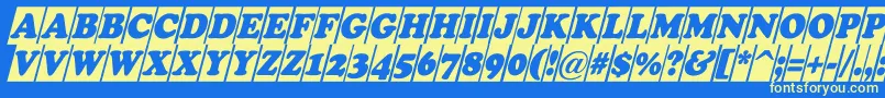 ACooperblackcmobl Font – Yellow Fonts on Blue Background