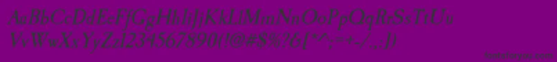 フォントCaslonantique ffy – 紫の背景に黒い文字