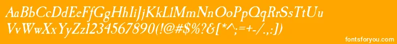 Caslonantique ffy Font – White Fonts on Orange Background