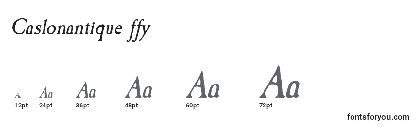 Размеры шрифта Caslonantique ffy