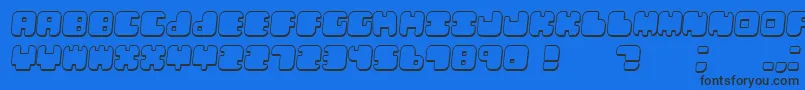 LebenshadowItalic Font – Black Fonts on Blue Background