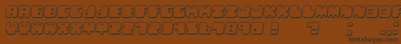 LebenshadowItalic Font – Black Fonts on Brown Background