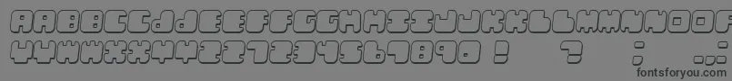 LebenshadowItalic-Schriftart – Schwarze Schriften auf grauem Hintergrund
