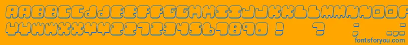 LebenshadowItalic Font – Blue Fonts on Orange Background