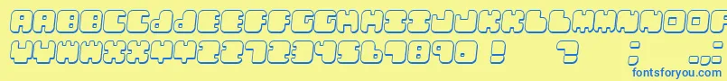 LebenshadowItalic Font – Blue Fonts on Yellow Background