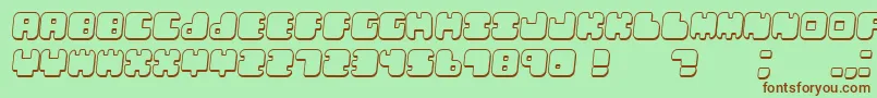 LebenshadowItalic Font – Brown Fonts on Green Background