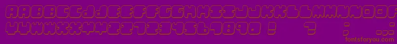 LebenshadowItalic Font – Brown Fonts on Purple Background