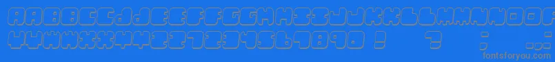 LebenshadowItalic Font – Gray Fonts on Blue Background