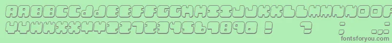 LebenshadowItalic Font – Gray Fonts on Green Background