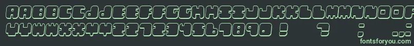 LebenshadowItalic Font – Green Fonts on Black Background