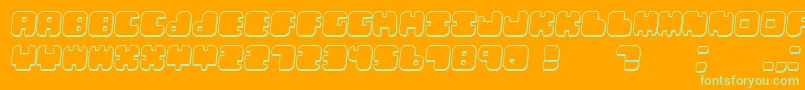 LebenshadowItalic Font – Green Fonts on Orange Background