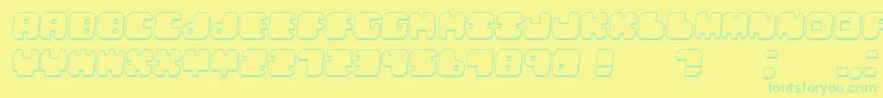 LebenshadowItalic Font – Green Fonts on Yellow Background